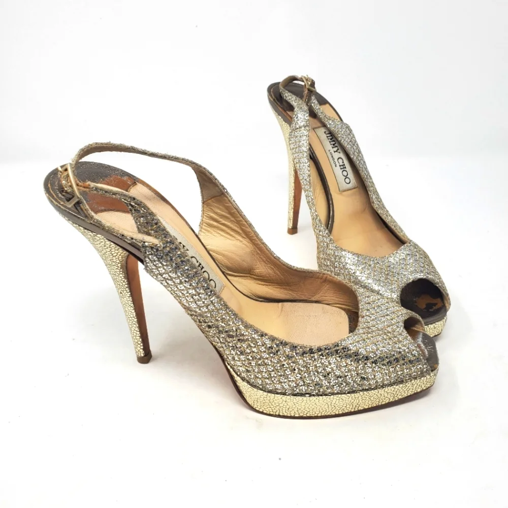 Jimmy Choo Champagne Pumps - Picture 1 of 7
